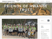 Tablet Screenshot of friendsofhwange.com